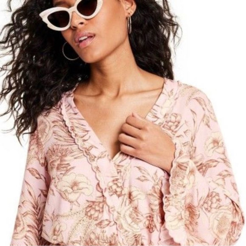 AGUA BENDITA, Floral Romance Long Sleeve Romper
